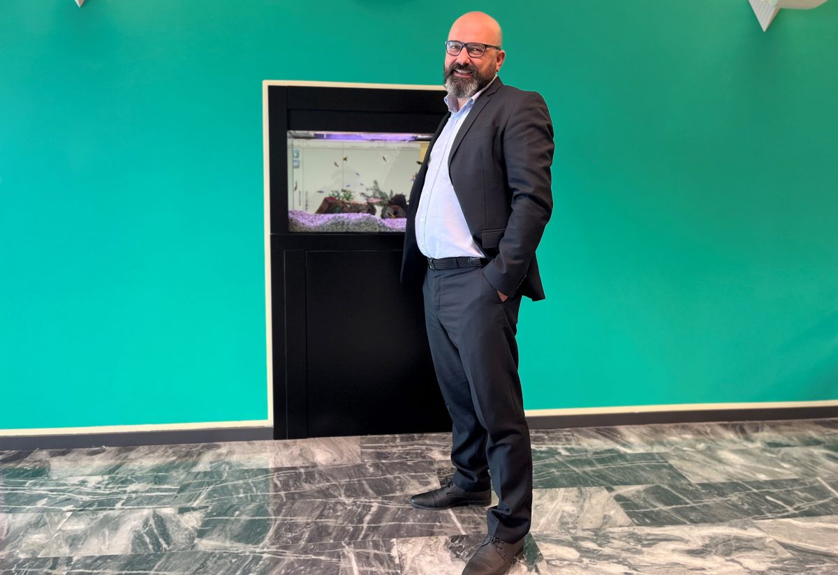 Full-body portrait of Stefano, Sales Director at Pepperl+Fuchs in Sulbiate, Italy.